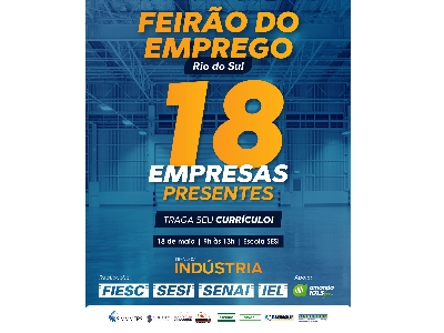 Imagem do evento FEIRÃO DE EMPREGOS DE RIO DO SUL